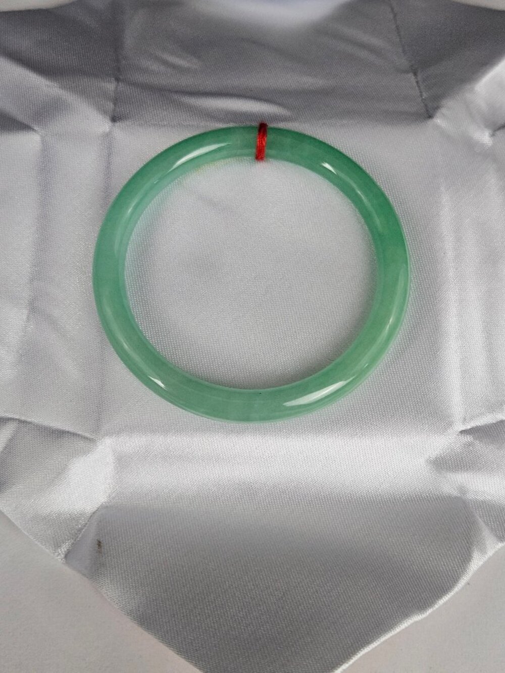 Natural jade Light Green Jadeite Jade Bangle 55.5mm #1